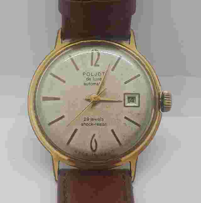 Poljet poljot de lux automatic 29 jewels shok resist gold au 20