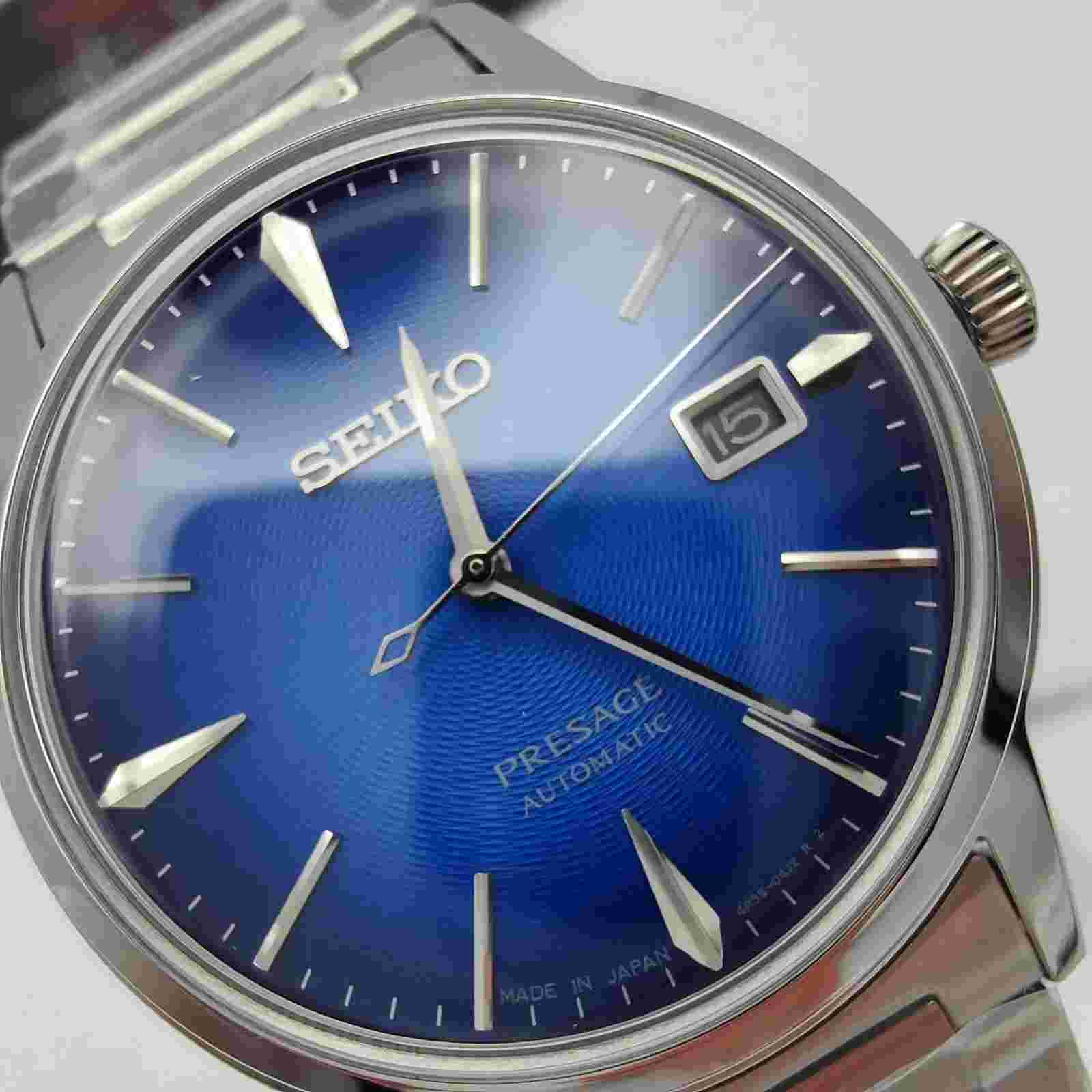 Seiko Presage Cocktail Time SRPJ13J1 The Aviation Blue Mens Watch BNIB