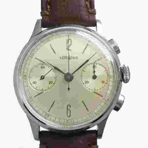 LEMANIA 2 Register Chronograph 1940 Manual winding Cal.15TL SS 37 mm