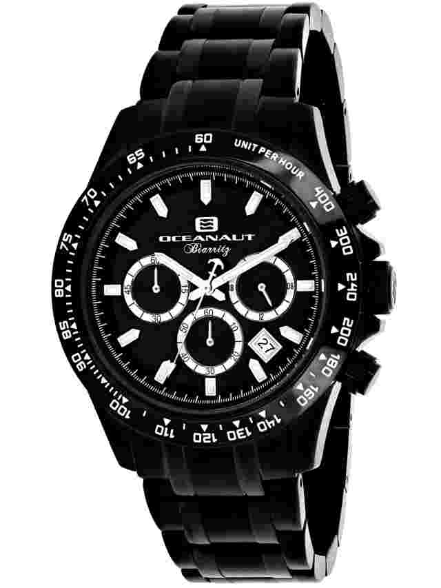 Oceanaut Men's Biarritz Watch Quartz Mineral Crystal OC6114 Bracelet