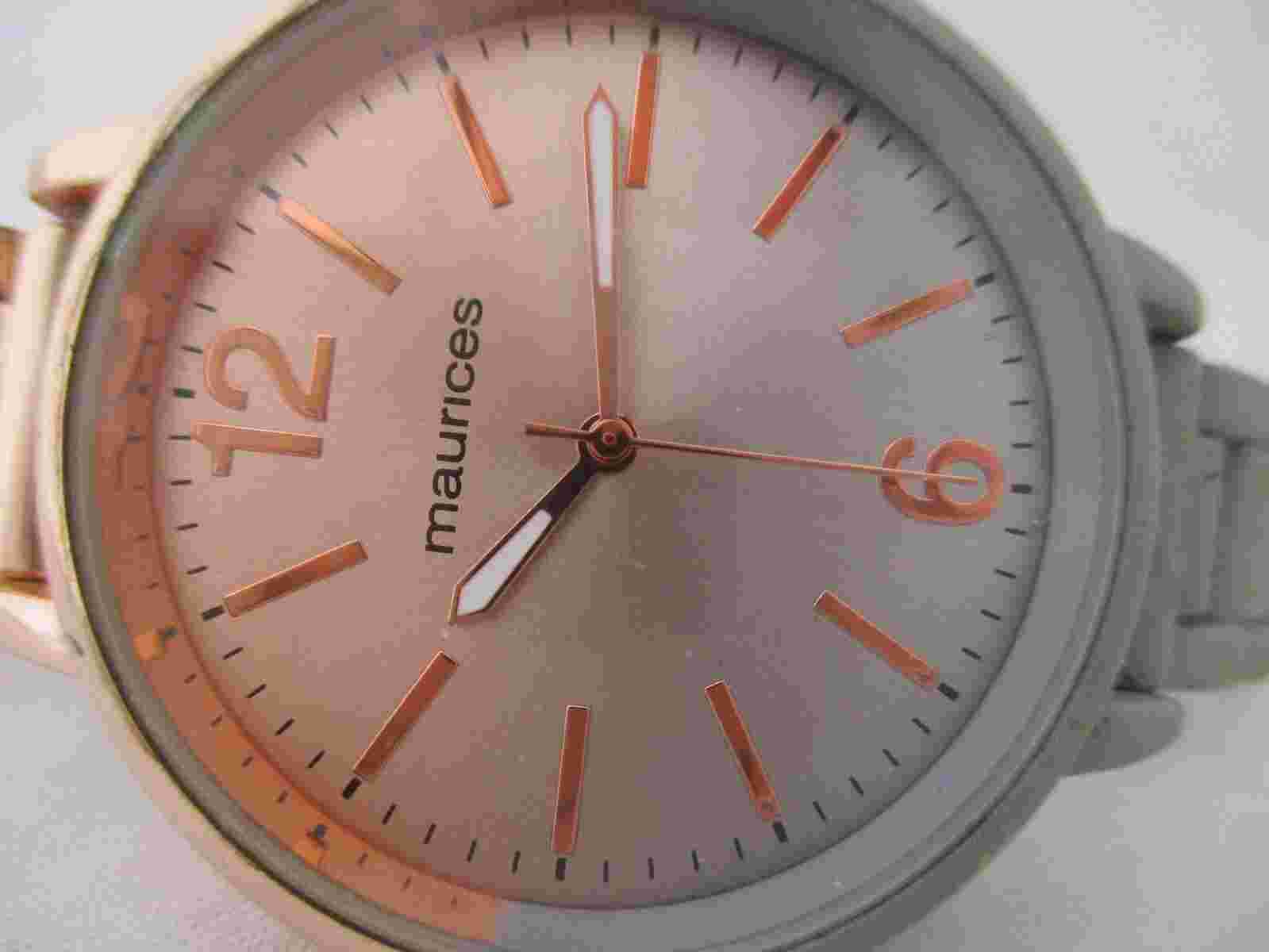 Maurices Analog Wristwatch Rose Gold Tone & Gray Ombre Modern Stylish Working