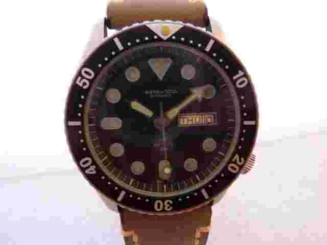 TITUS SOLVIL DIVERS MILITARY WATCH AUTOMATIC 25 JEWELS BIG  ALL SS VINTAGE
