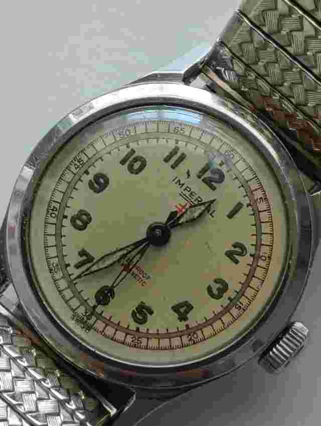 Vintage Imperial WWII-Era Military Wind-up Watch.