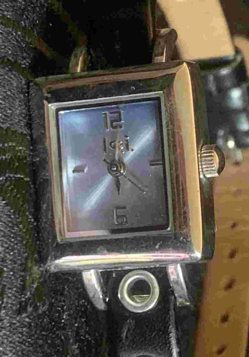 l.e.i.Genuine Leather Band LEIU 9462 V-360 377 iridescent Watch 8" Untested
