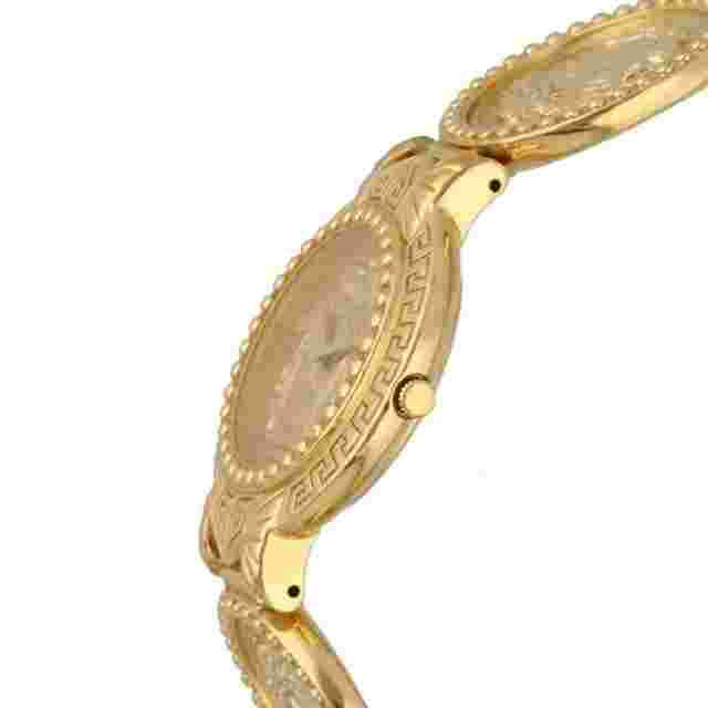 GIANNI VERSACE 7008002 Medusa Coin Watch Quartz Gold