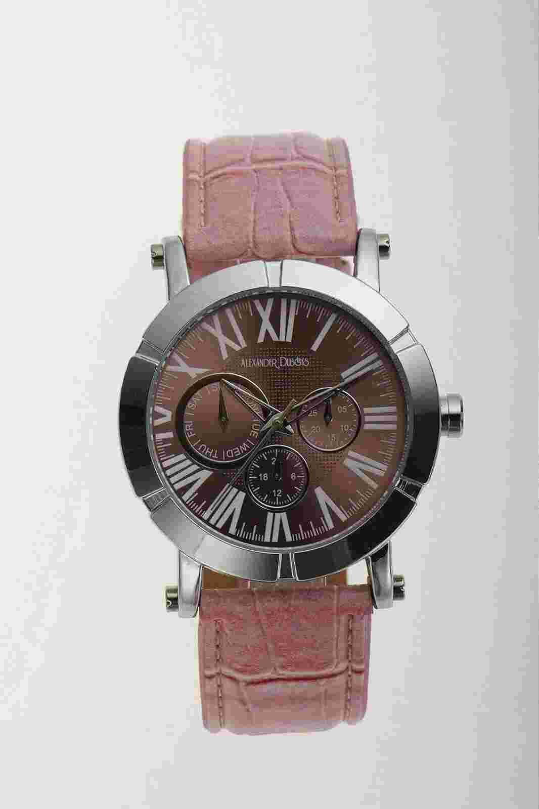 NEW Alexander Dubois 14024-PNK Womens Loire Watch Pink/Silver Multi Function SS