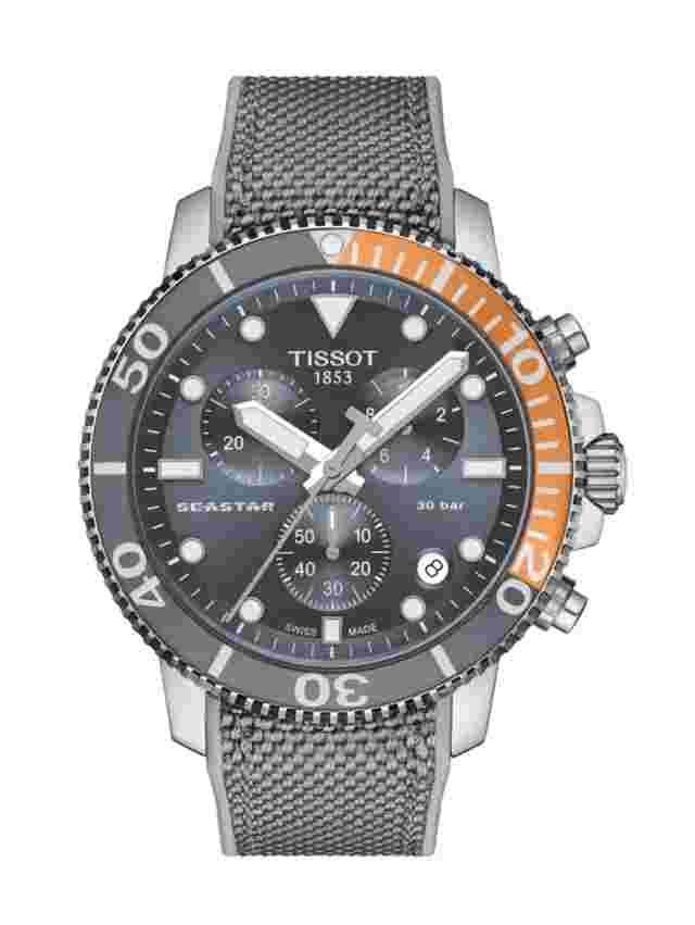 Tissot T120.417.17.081.01 Seastar 1000 Chrono Steel 45.5 mm Quartz Men's Watch