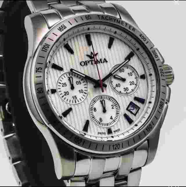 Optima • Swiss Chronograph Watch • 48.15mm • WR50M • Date • Day • Ronda Quartz