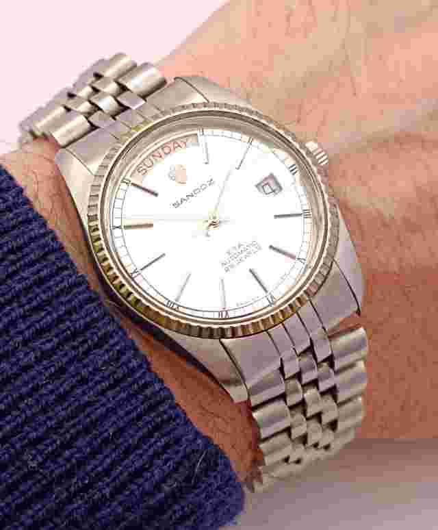 Sandoz President Watch Automatic ETA 2834-2 25 Jewels 1976 Mens Vintage Swiss