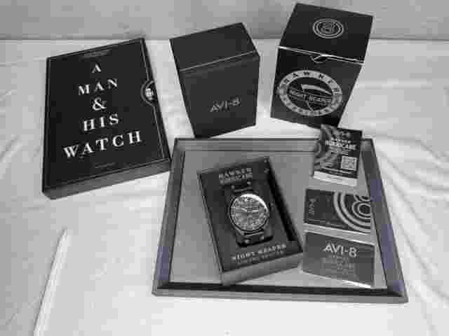 AVI-8 Hawker Hurricane Clowes Automatic Night Reaper LE W/Black Dial AV-4097-05