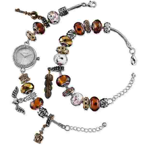 Safari Nights 2-piece Watch & Bracelet Set by Lenox ~ NIB