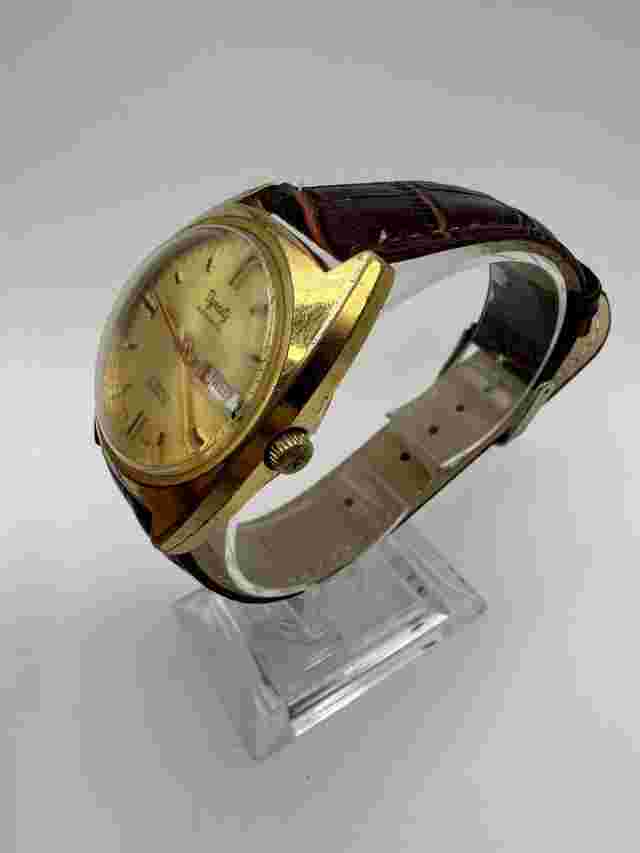Dynasty Automatic As 5206 Men’s Vintage Gold Watch 37mm Day Date 17 Jewels