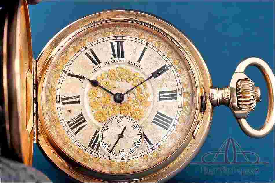 Antique Paul Jeannot Pocket Watch in 18K Gold. 20 Jewel. Switzerland circa 1880