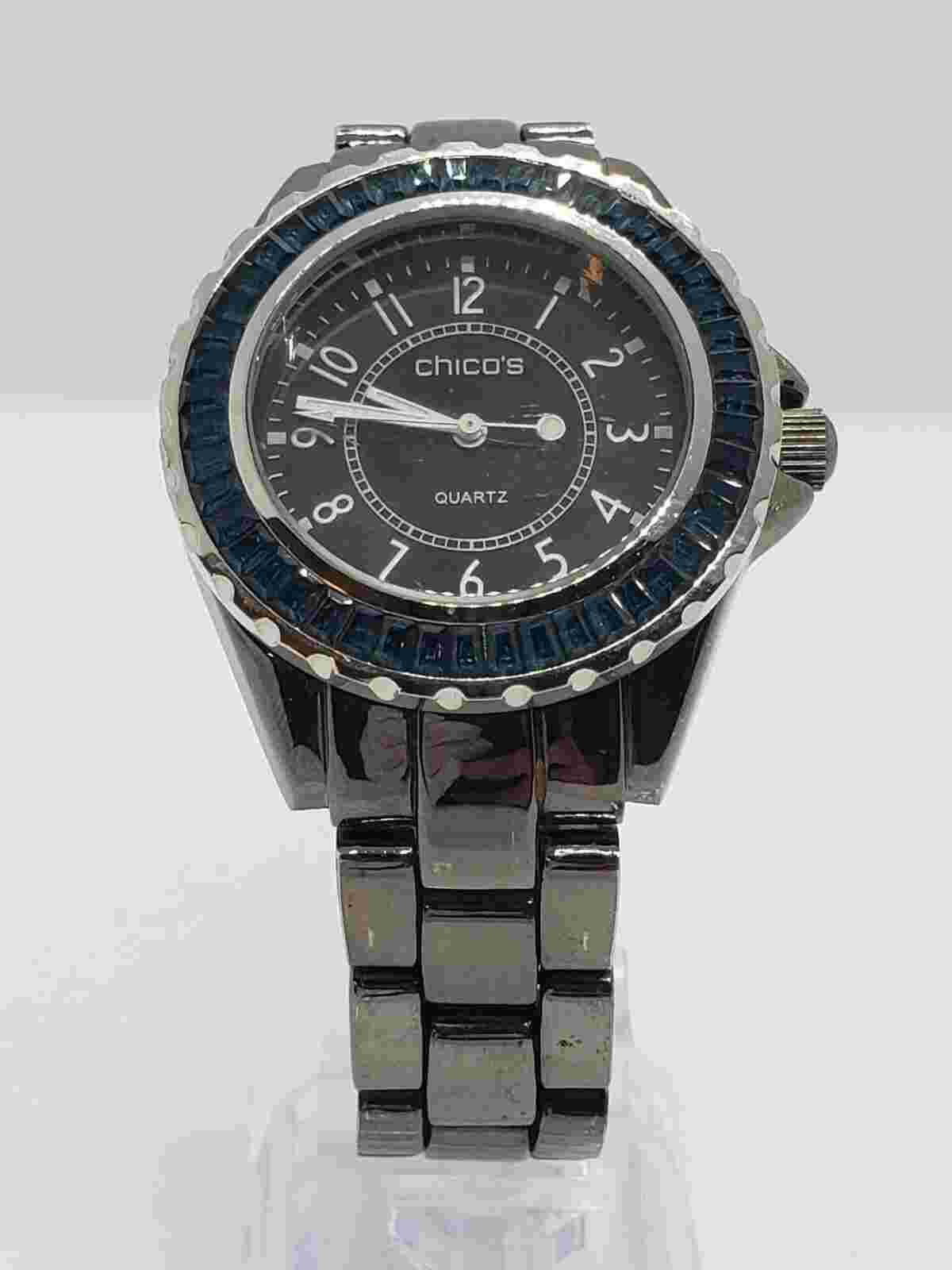 Chicos Women's Blue Glass Decorative Bezel 39mm Watch sr626sw