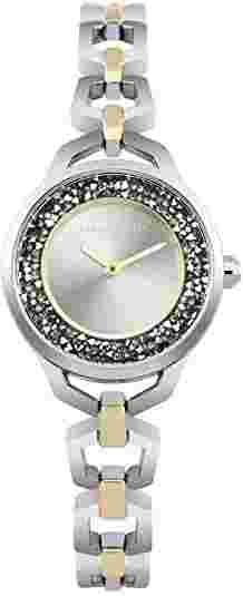 Karen Millen KM171SGM Silver Dial Two tone Metal Strap Ladies Quartz Watch