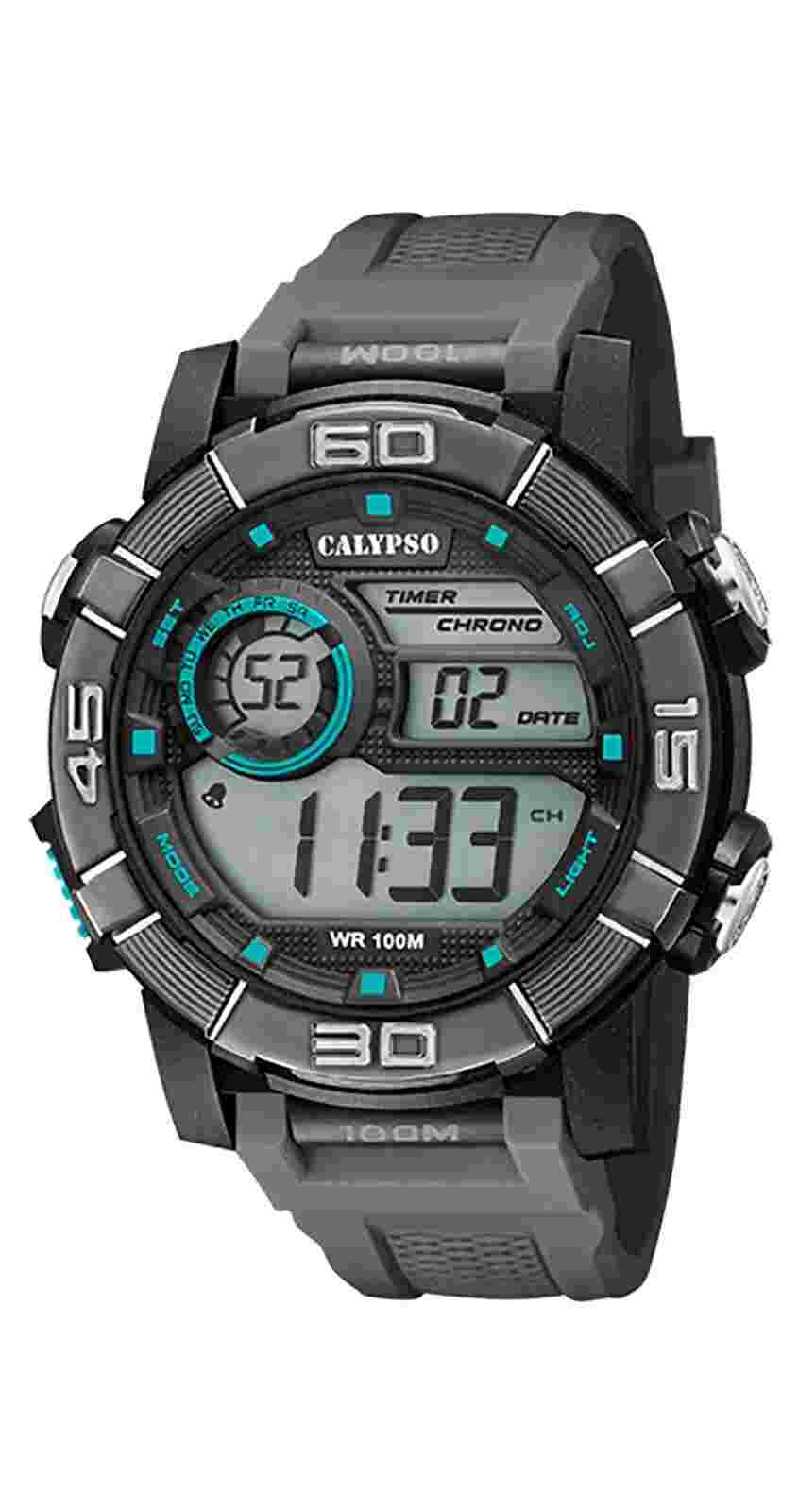 Calypso Round 35mm Mens Digital Watch Chrono, Timer, Light, Date, 12/24H - K5818