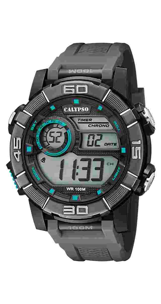 Calypso Round 35mm Mens Digital Watch Chrono, Timer, Light, Date, 12/24H - K5818