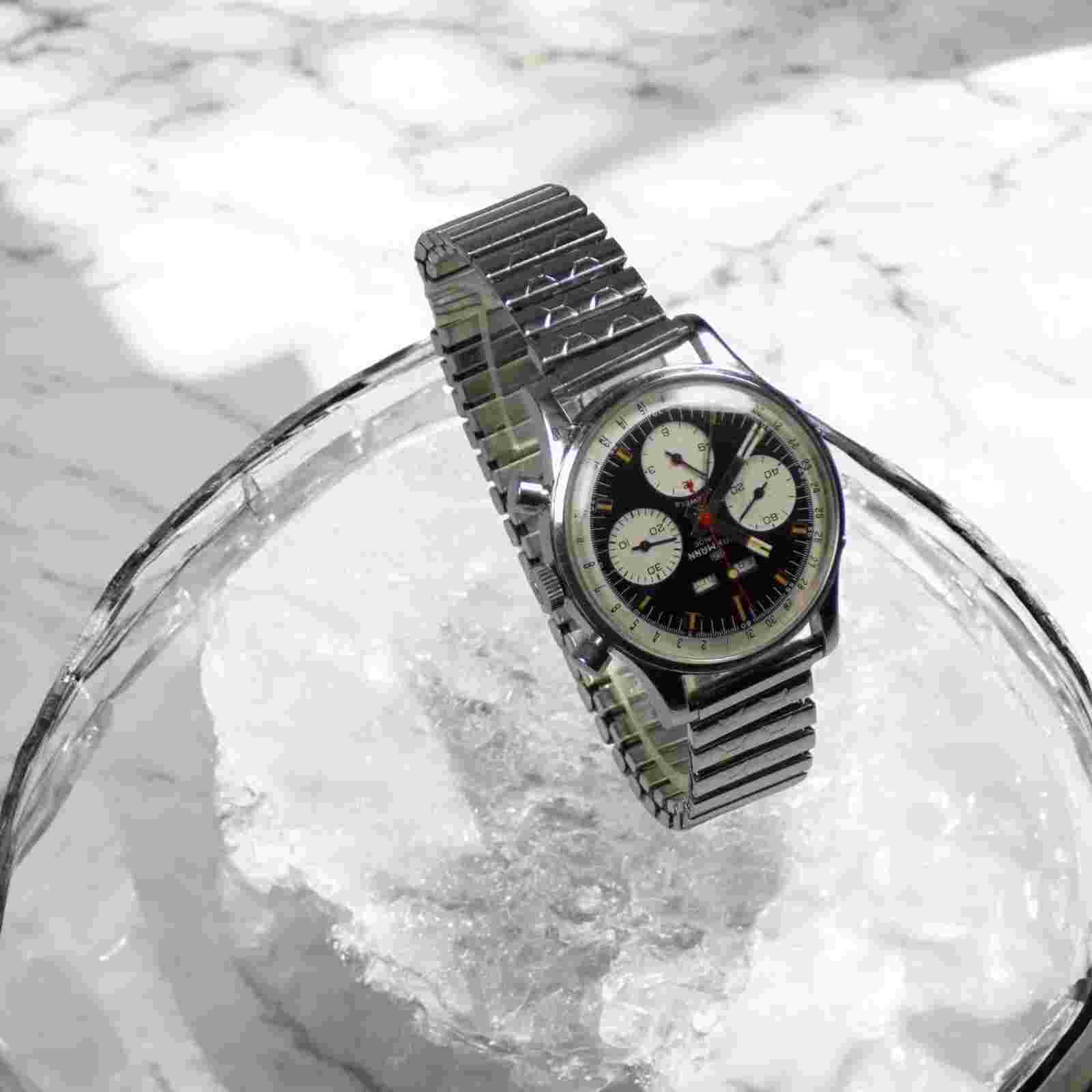 WAKMANN GIGANDET CHRONOGRAPH TRIPLE DATE CALENDAR REV PANDA SERVICED RUNS #4007
