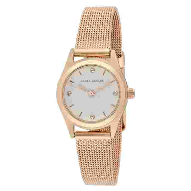 Laura Ashley Women's 24mm Round Mini Mesh EZ Reader Watch (LA2072)