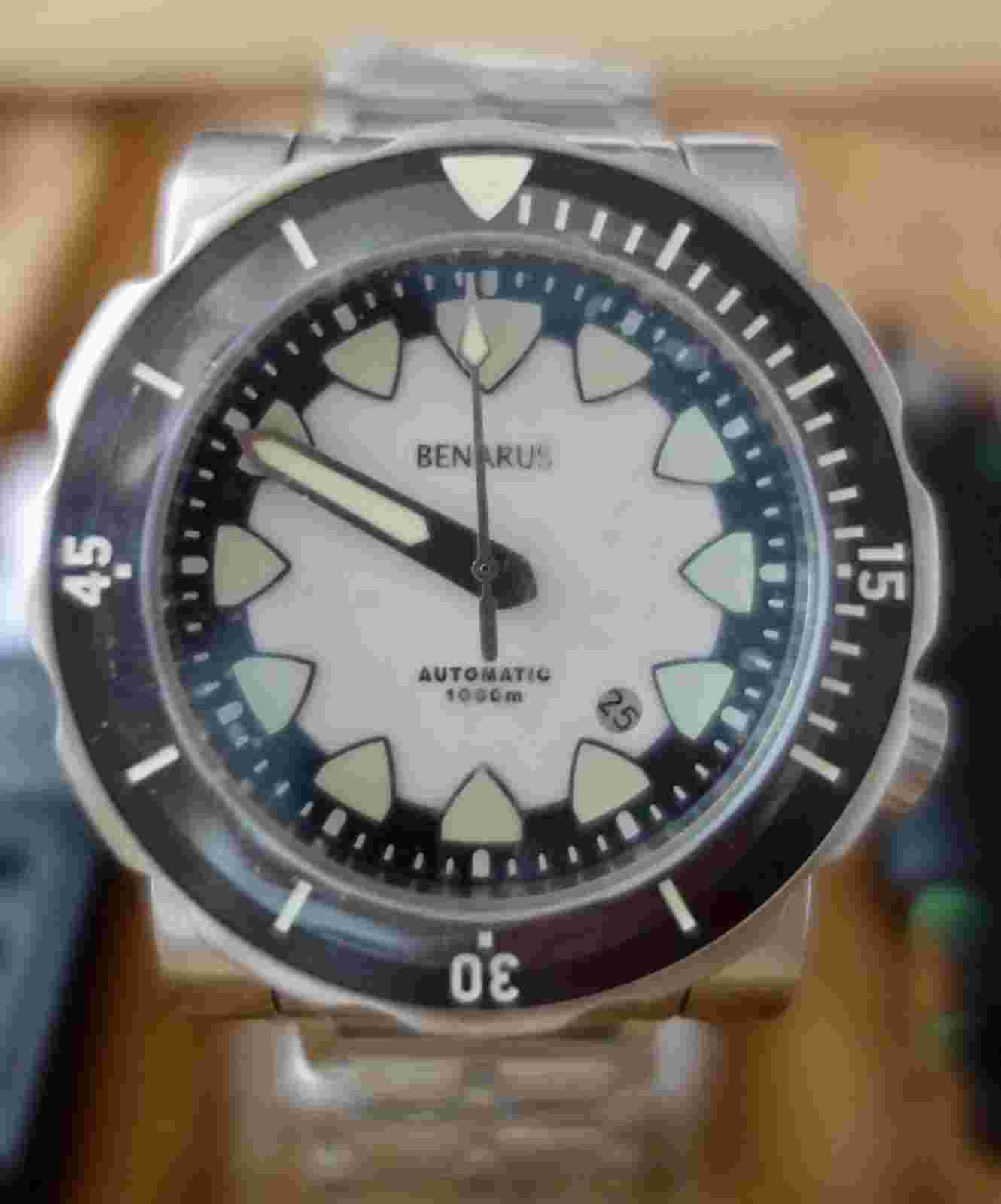 New Benarus 1000m Diver Automatic Mako Watch Uhr