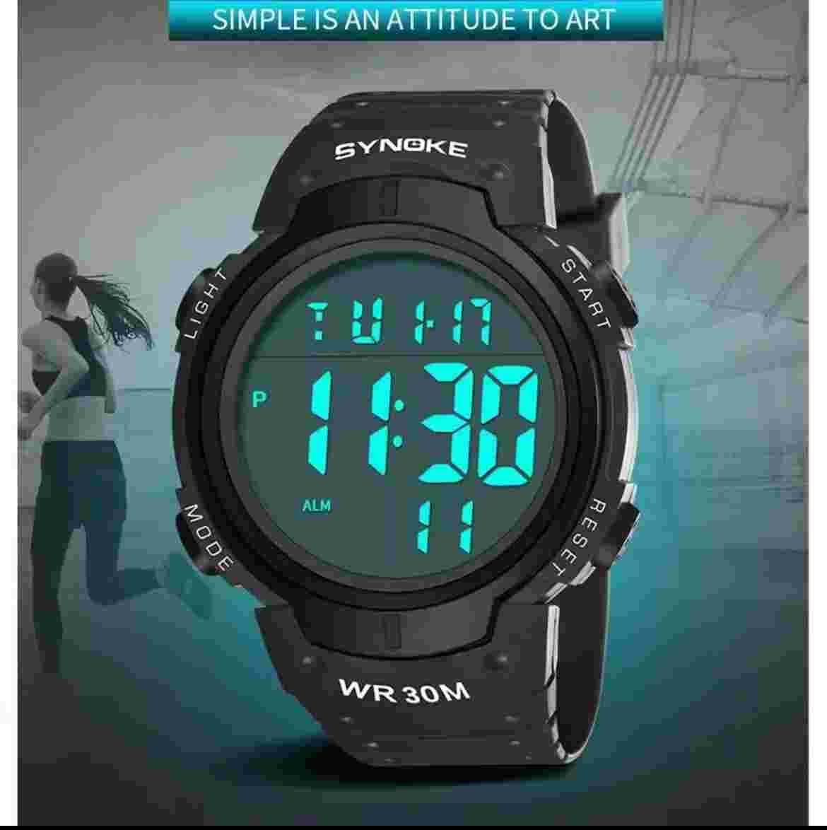 SYNOKE Outdoor Sport Watch 30M Waterproof Digital Men Fashion MultiFunction