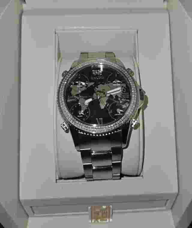 Icelink Marco Polo Steel & Black Watch 45mm Diamond Bezel BRAND NEW NEVER WORN