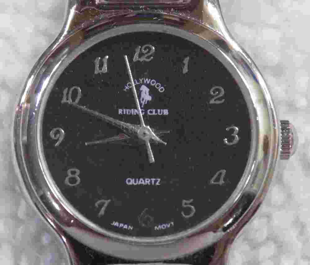 HOLLYWOOD RIDING CLUB Women's Silver Tone Quartz Watch * FREE SHIPPING