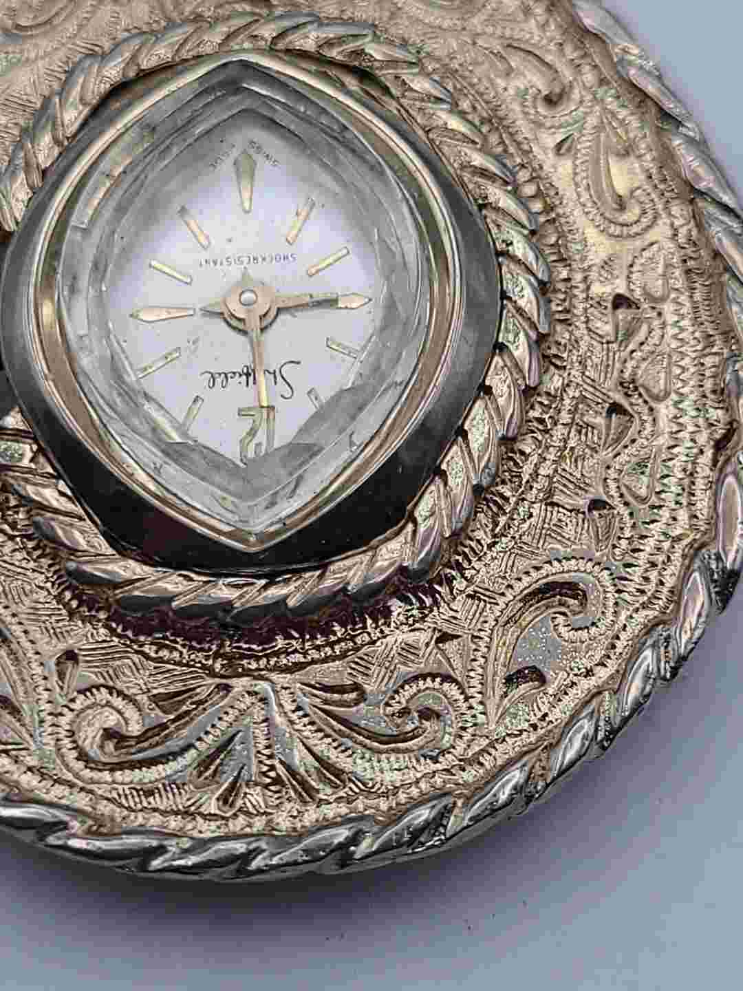 Vintage Sheffield Pendant Necklace Pocket Watch Women Swiss Wind Up Running