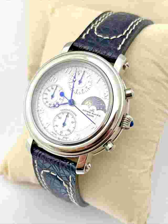 Adee Kaye Beverly Hills Chronograph Moon Phase Watch Box/Warranty Booklet