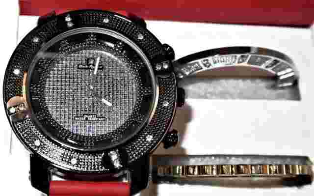 Charles Raymond 5050 Stainless Steel Quartz Water Resistant Men's Bling Watch