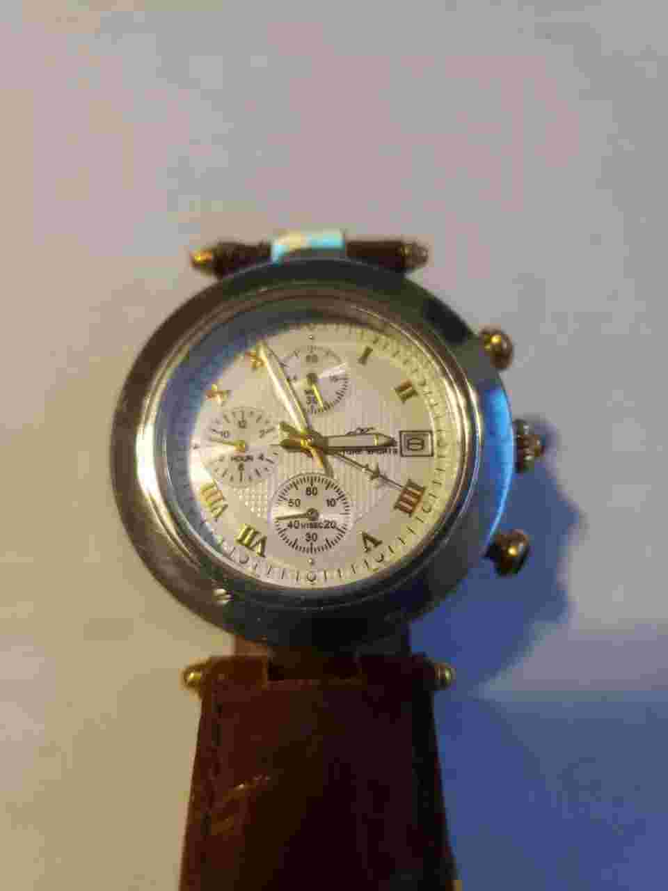 ✅Rare Klaus Kobec Model No. KKG1913 Chronograph Men's Watch Jewel Crown