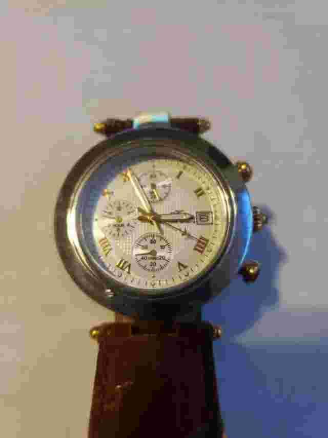 ✅Rare Klaus Kobec Model No. KKG1913 Chronograph Men's Watch Jewel Crown