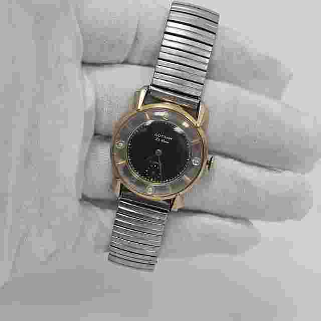 Vintage Gotham Deluxe Men's Mechanical Wristwatch RGP Art Deco Parts/Repair