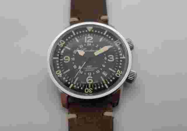LANDERON COMPRESSOR GMT VINTAGE SWISS MOVEMENT RONDA REF GBVT 0809-88  (G)