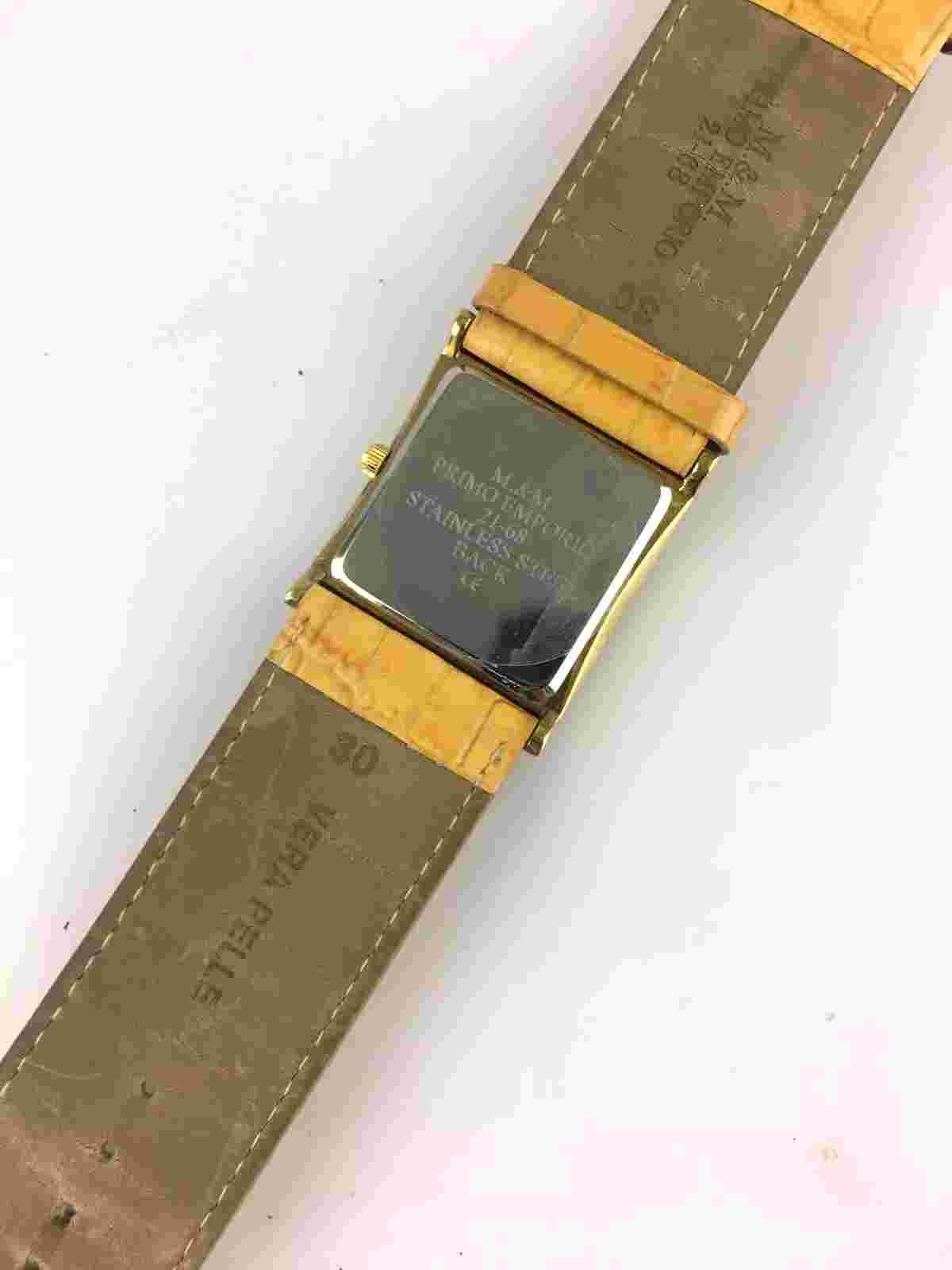 M&M Primo Emporio Women's Quartz Watch Rectangular Shape 35 Mm Fashion
