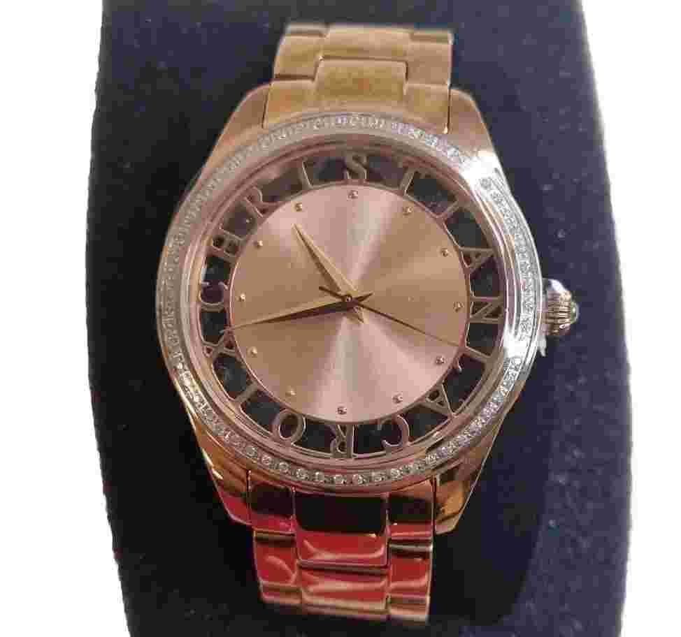 Christian Lacroix Rose Gold Ladies Wrist Watch N°8009308 New Old Stock Tarnished