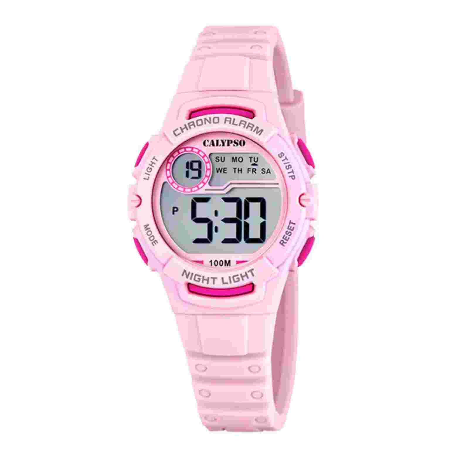 Calypso Kids Digital Watch, Light, Chrono, Alarm, Date, Water Resistant - K5852