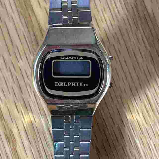 Vintage Delphi II Watch Quartz Not Working For Parts Repair 1980's Original