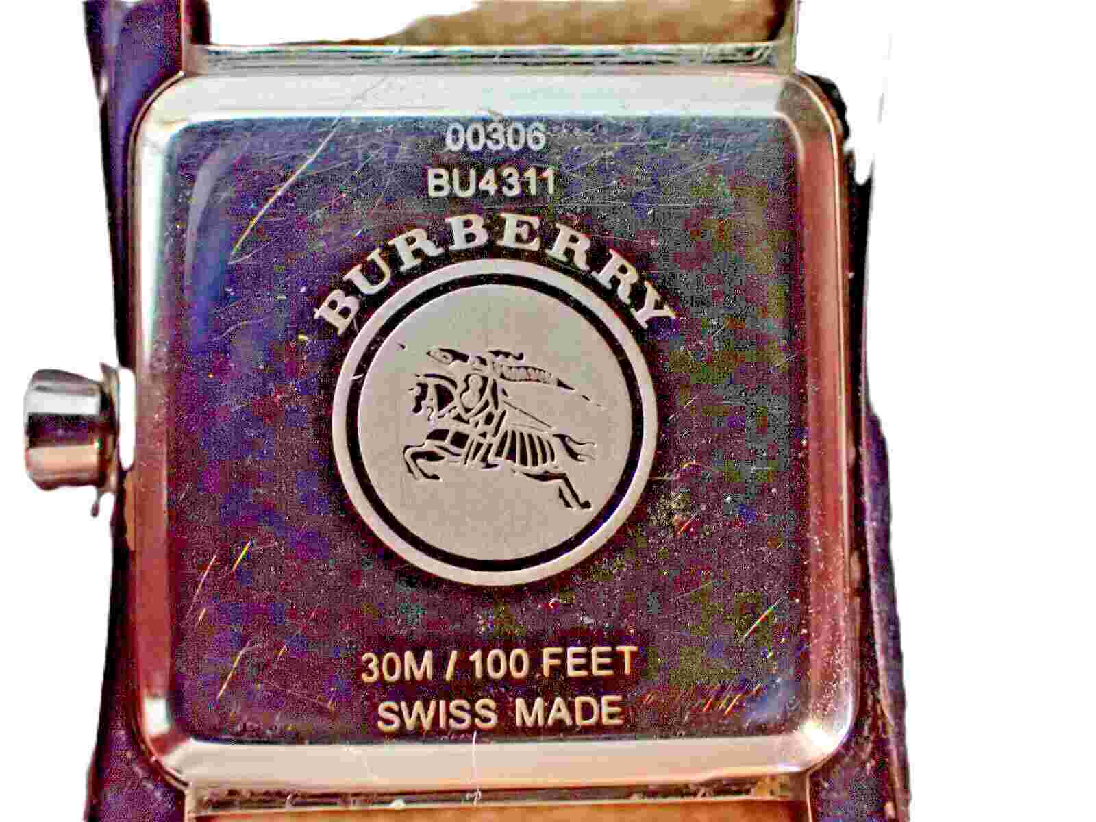 BURBERRY BU4311 Quartz Square Pink Women's Wristwatch - Rare