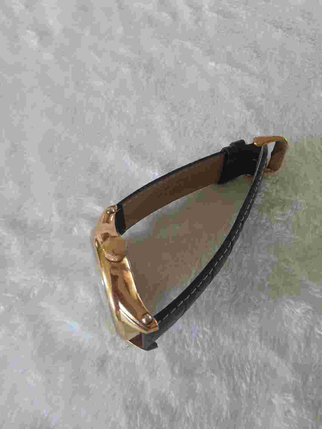 Daniel Steiger Men's Watch 9400-M Black Leather Band Excellent Conditions