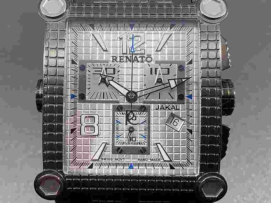 PREMIUM Renato Jakal Chrono Watch: Never Worn; Silver Dial & Gun Metal IP