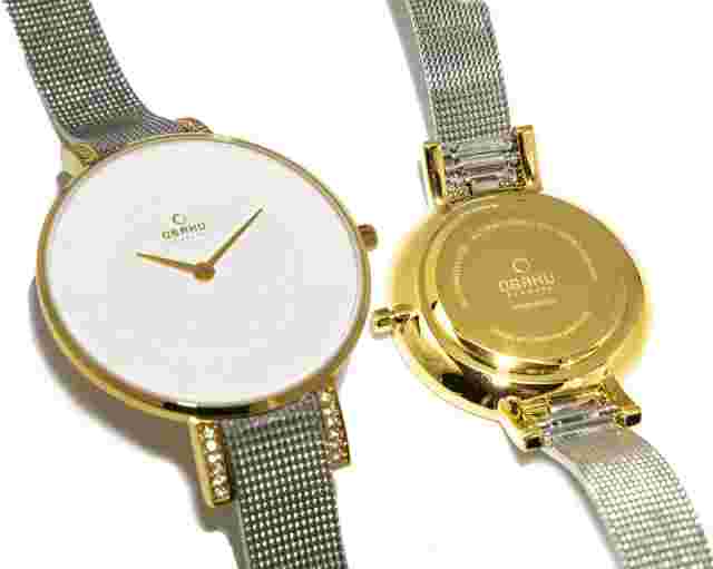 Obaku Women's Quartz Silver Tone Stainless Steel Dress Watch V158LEGIMC