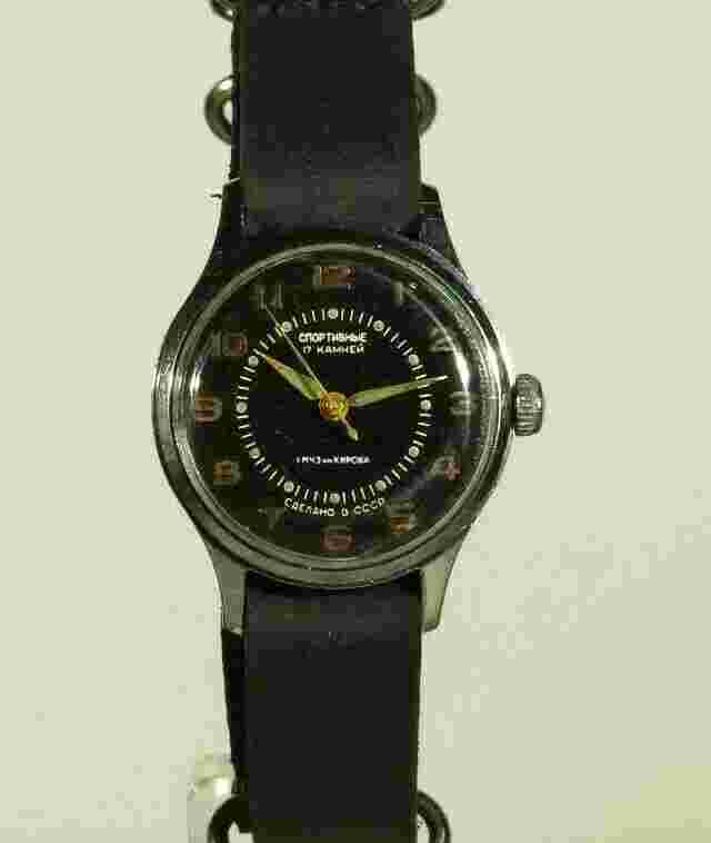 Wristwatch Pobeda Sportivnye with stop second hand Vintage Soviet Mechanical