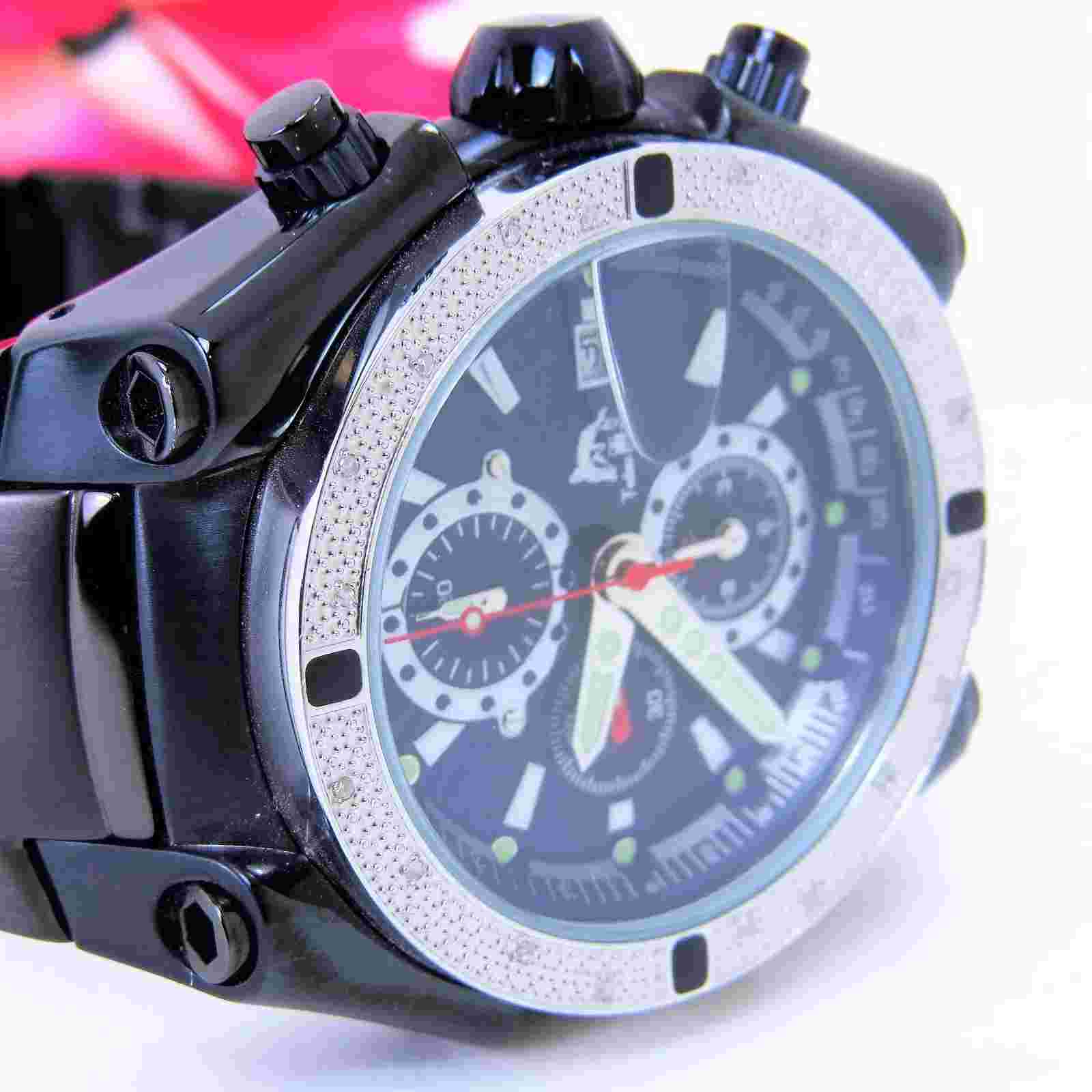 Techno Master .45 TCW Diamond Watch -Black - TM2126 Rare Edition MUST SELL
