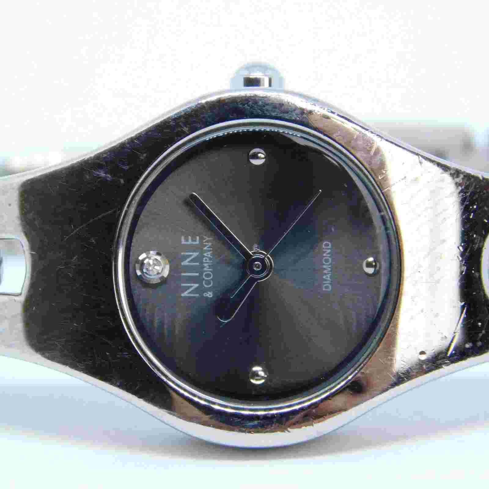 NINE & Company Diamond 9C/5081 Quartz Analog Women's Watch Sz.6 1/2" New Battery