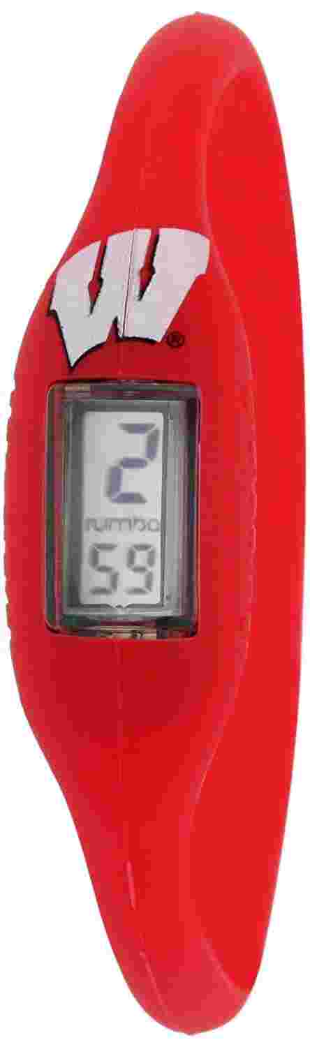 Rumba Time Women's Kids University of Wisconsin Red Digital Silicone Watch Small