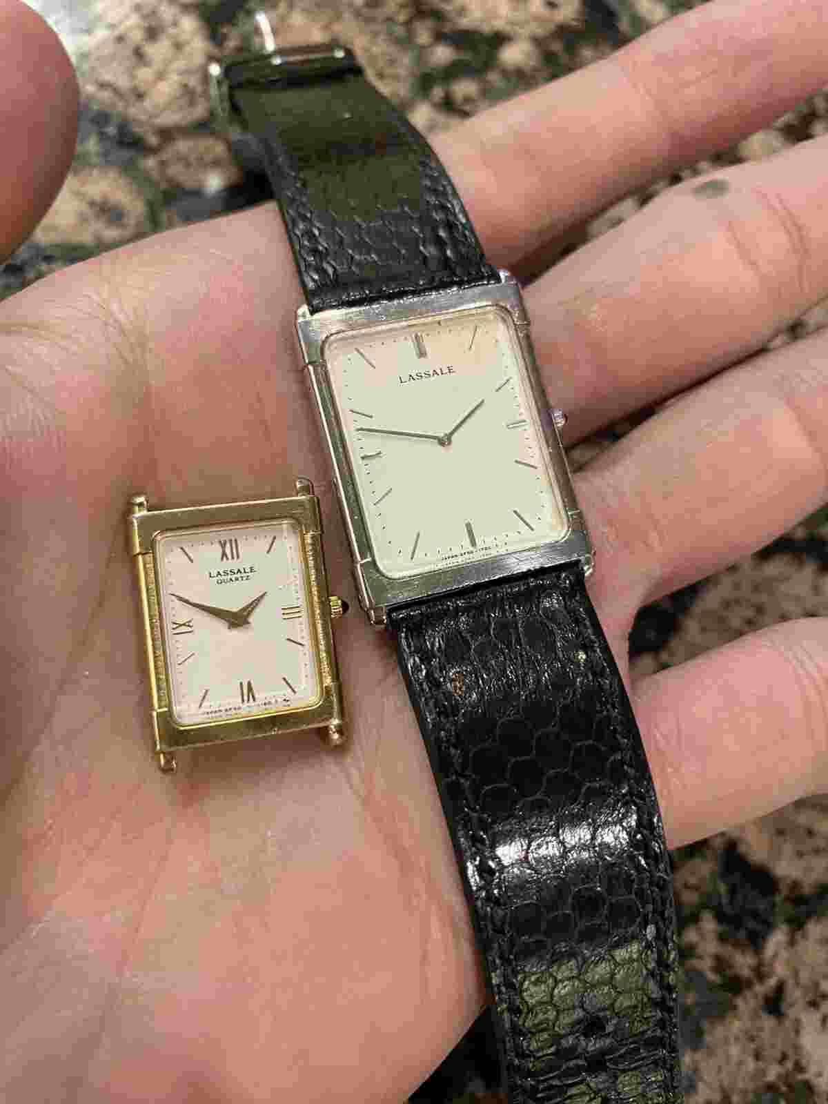 vintage lassale Tank Watch (couple)