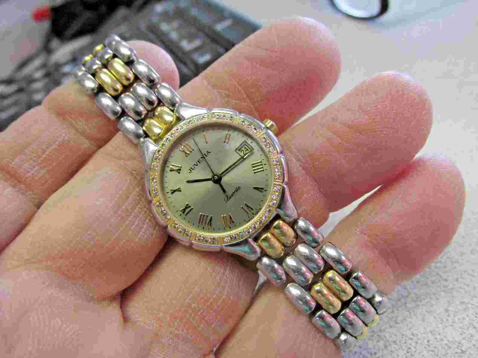 Juvenia Biarritz 18k Gold and Stainless Steel Woman's Diamond  Watch  Make Offer