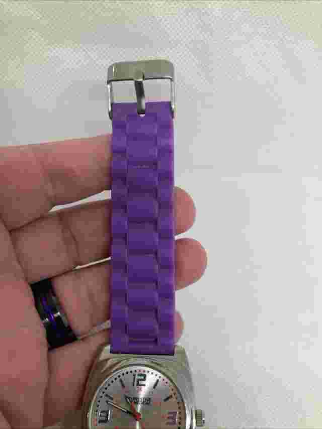 Prestige Medical Brand Purple Silicone Band Working Watch, New Battery