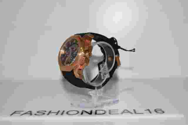 New Orefici Gladiatore Rose SS Black Silicone Chrono ORM2C4810 MSRP $695 Watch